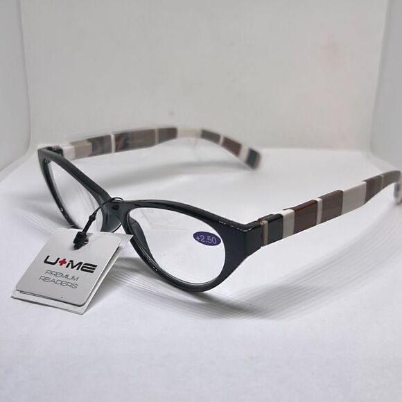 Plaid Cat Eye Women’s Reading Glasses +2.50 - Picture 1 of 3